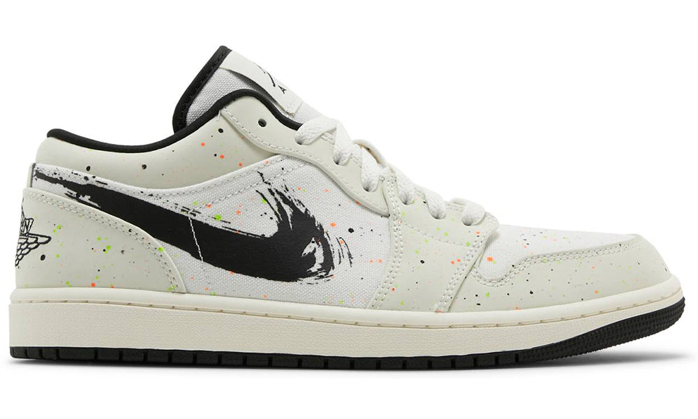 Air Jordan 1 Low 'Brushstroke Swoosh - Paint Splatter'