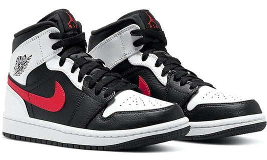 Air Jordan 1 Mid Black Chile Red White